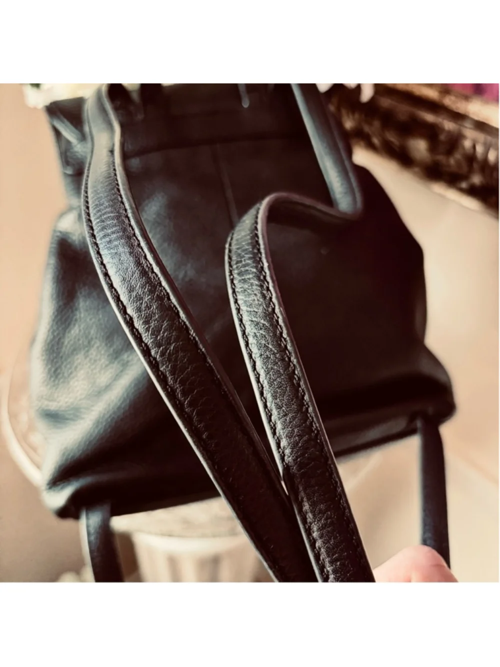 KATE SPADE MULBERRY STREET SMALL BREEZY BLACK PEBBLED LEATHER BACKPACK EUC